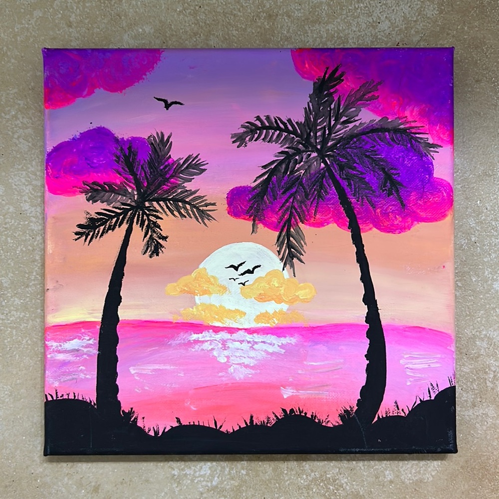 Sunset Beach Painting